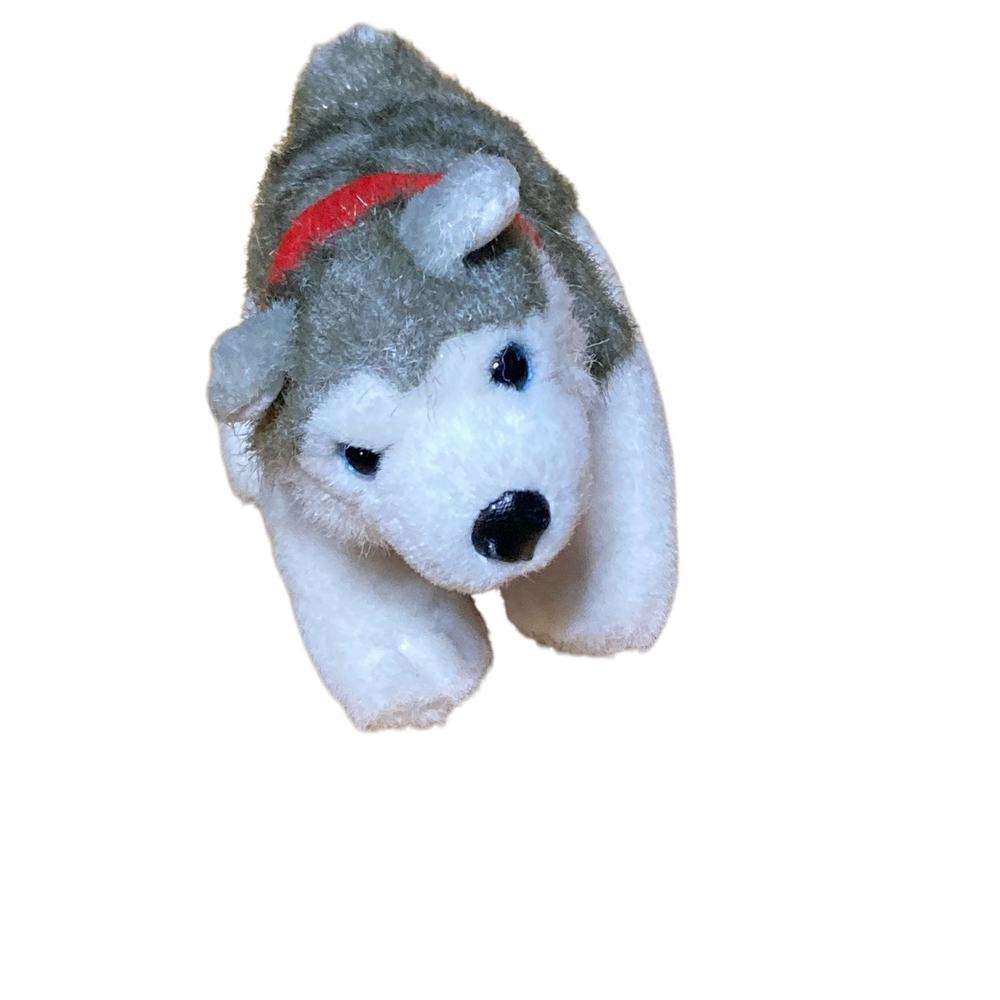 Build A Bear Husky Dog Puppy 6" Plush Red Bandana Stuffed Small Soft Toy